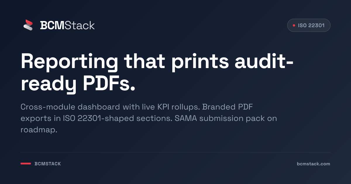 BCM Reporting + Branded PDF Exports | BCMStack | BCMStack
